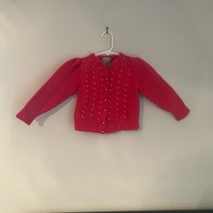 Lauren Cole vintage lambswool kids pink Cardigan Sweater